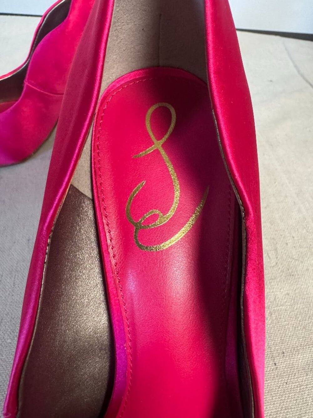 9 Sam Edelman Harriett Pink Fuchsia Pointed Toe Pump Heels Stiletto Rhinestone - Picture 6 of 16
